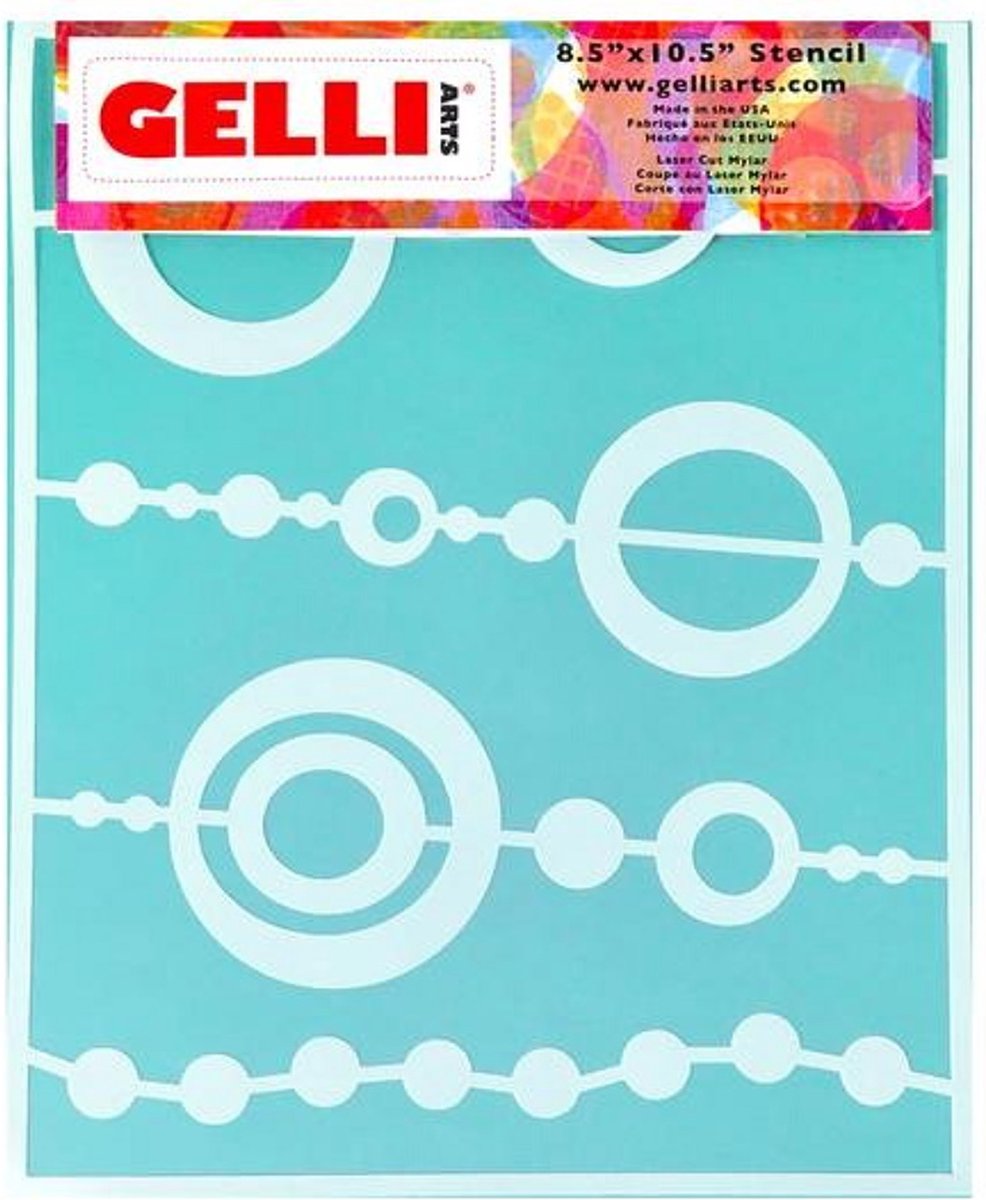 Gelli Arts Bead Stencil 20.3x25.4cm