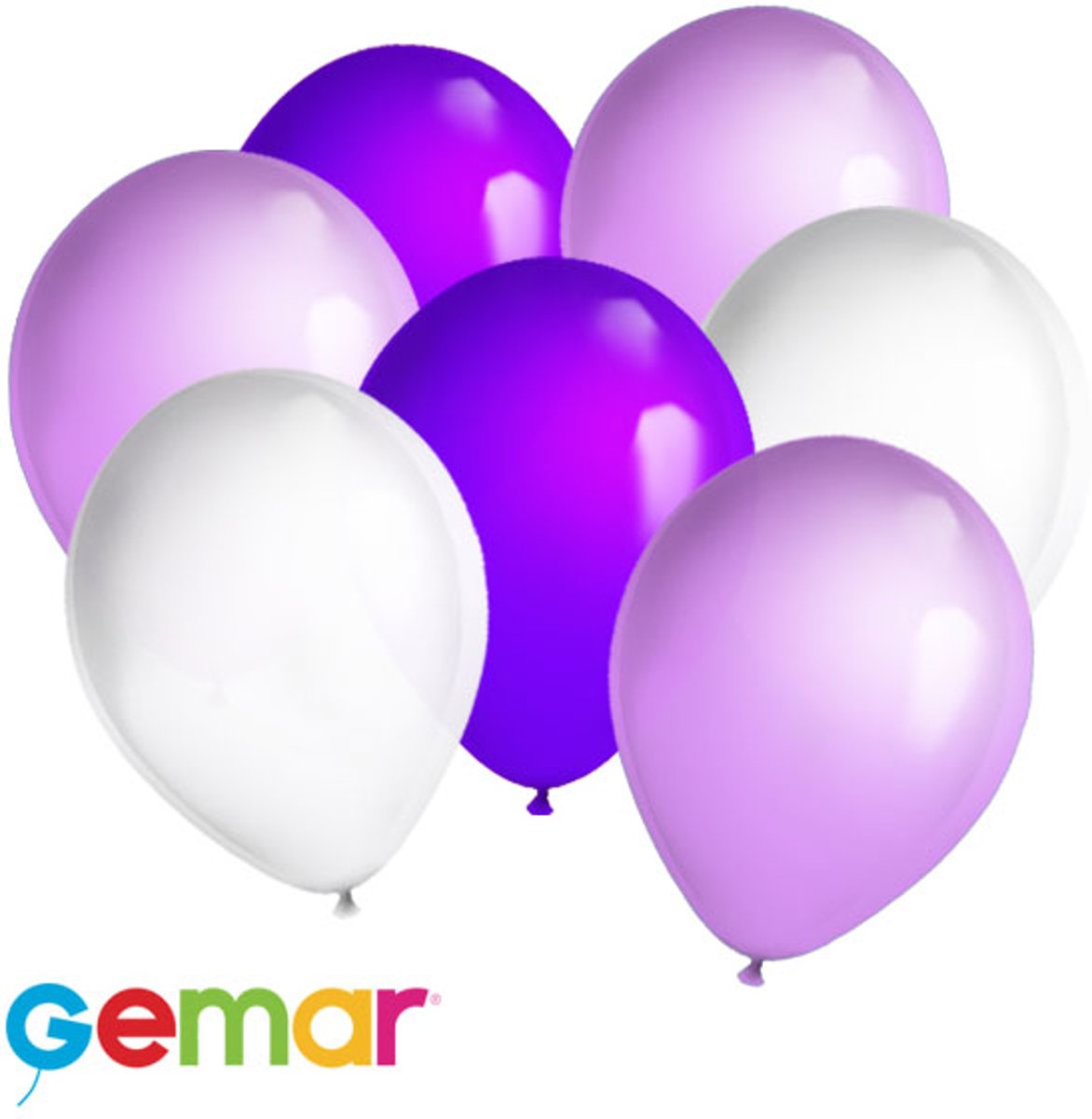 30x ballonnen Paars, Lavendel en Wit (Ook geschikt voor Helium)