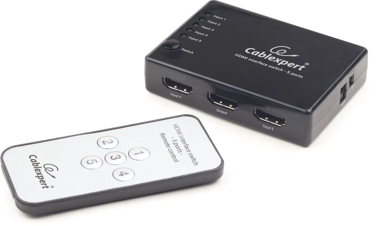 CablExpert DSW-HDMI-53 - 5-poorts HDMI switch + afstandsbediening