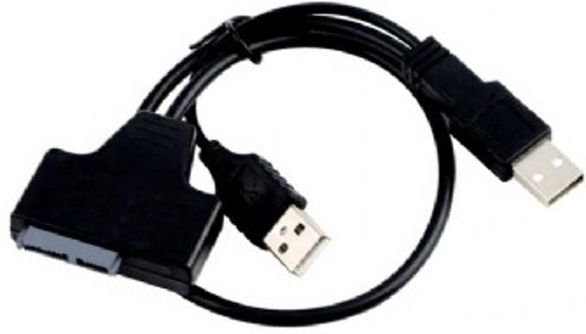 Gembird A-USATA-01 USB SATA 13-pin Zwart kabeladapter/verloopstukje