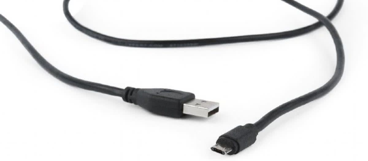 Gembird CC-USB2-AMMDM-6 1.8m Micro-USB A USB A Mannelijk Mannelijk Zwart USB-kabel