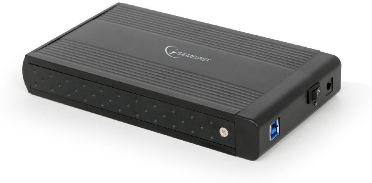 Gembird EE3-U3S-3 HDD enclosure 3.5 Zwart opslagbehuizing