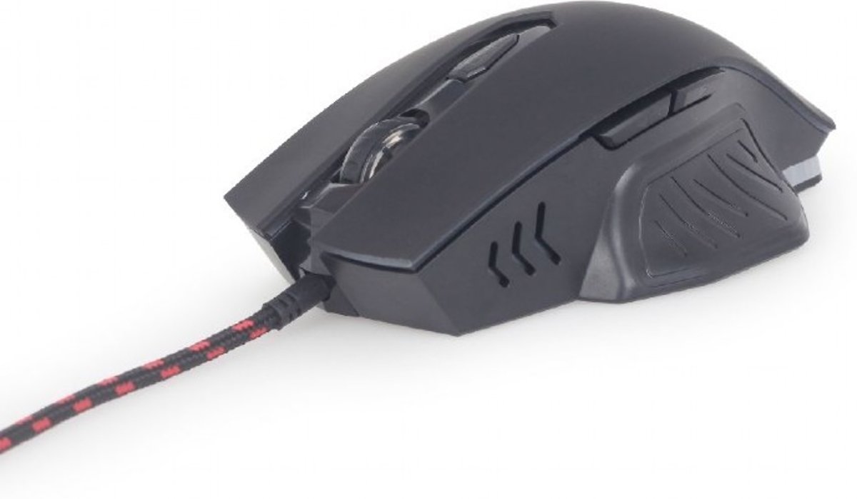 Gembird Gaming muis USB -  Programmeerbaar - MUSG-08 USB - 3200 DPI - Zwart - 6-knops