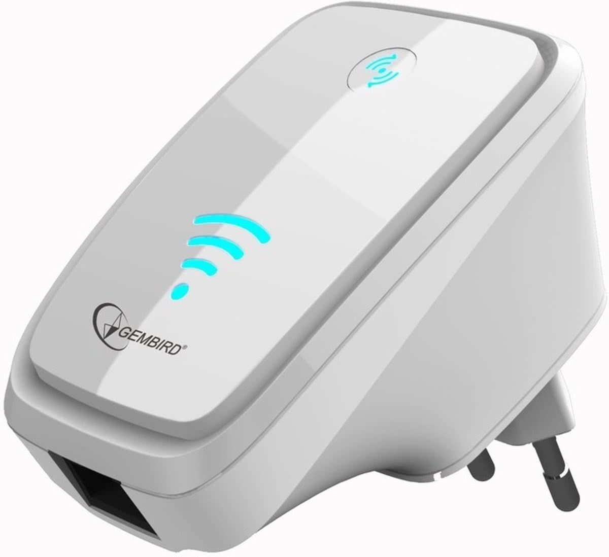 Gembird WNP-RP-002-W - Wifi repeater, 300 Mbps