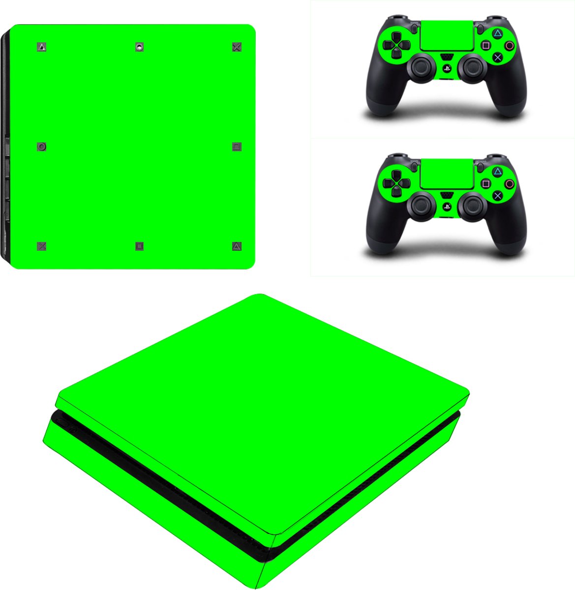 Groene Design Skin Sticker - Playstation 4 Slim Skin Sticker