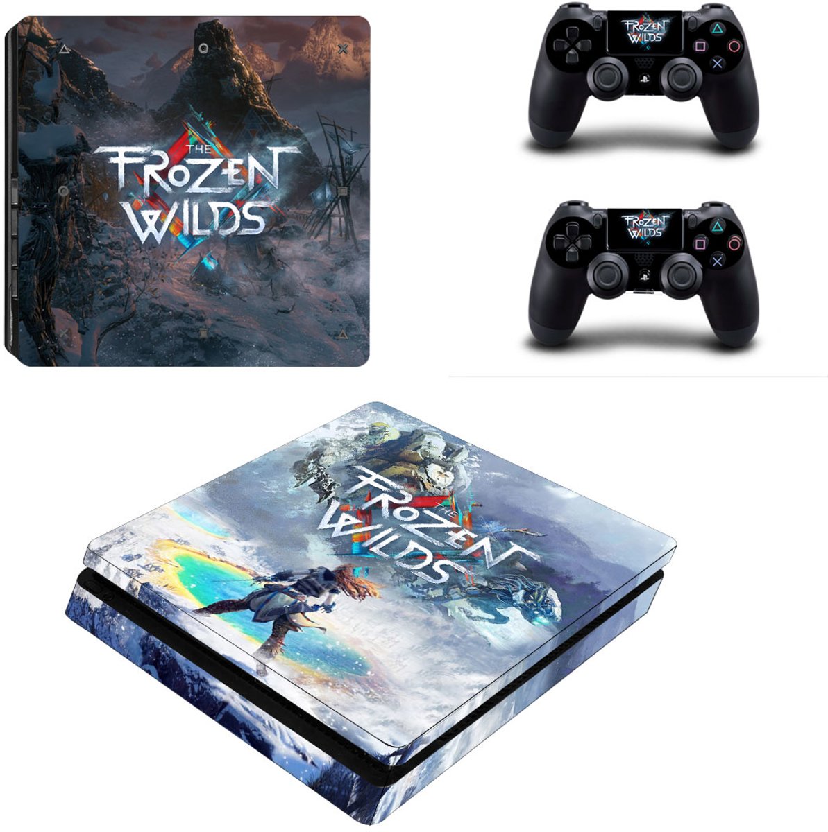 Horizon Zero Dawn Frozen Wilds Skin Sticker - Playstation 4 Slim