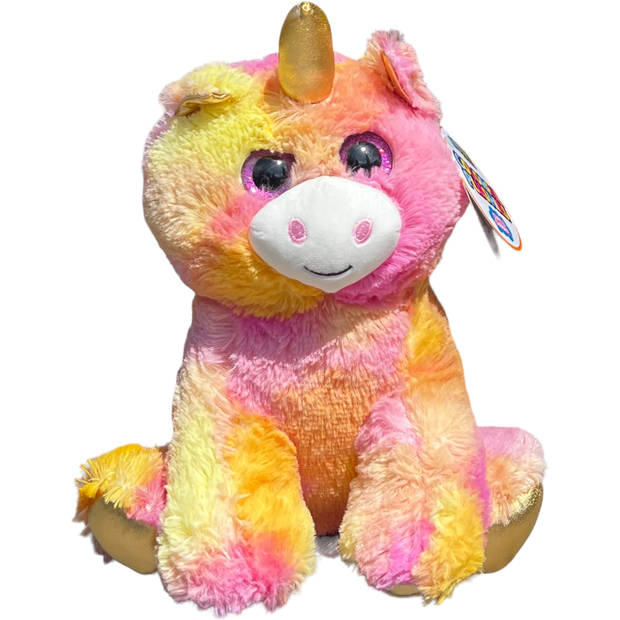 Miri Knuffeldier Unicorn Eenhoorn Tie Dye 27 cm