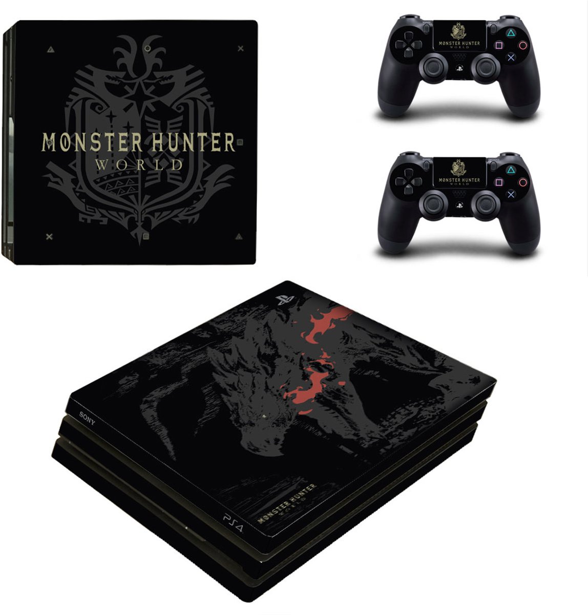 Monster Hunter World Skin Sticker - Playstation 4 Pro