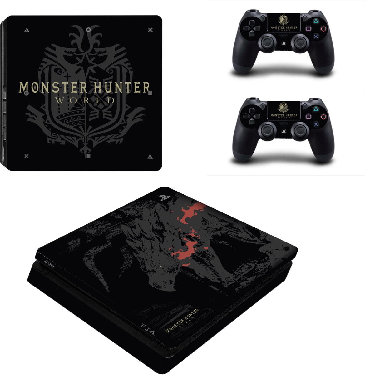 Monster Hunter World Skin Sticker - Playstation 4 Slim