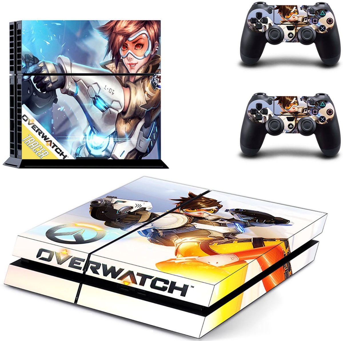 Overwatch Tracer - Playstation 4 Slim Sticker