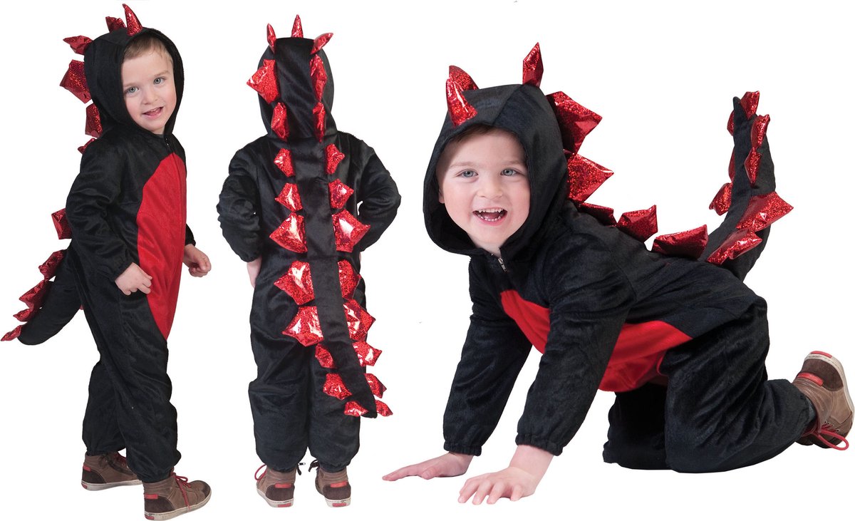 Draken Kostuum Kind Zwart - Maat 104