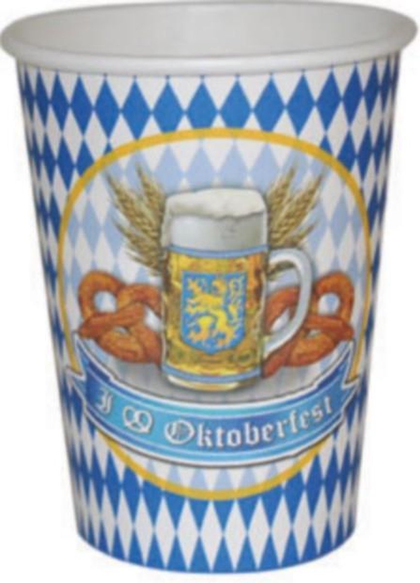 Set 8 bierfeest bekers - Feestdecoratievoorwerp