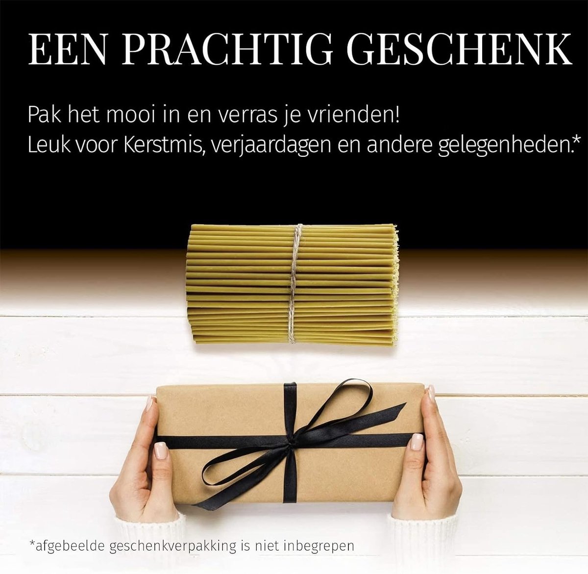 Rituele kaarsen, 100% bijenwas, geel, orthodoxe kaarsen voor gebed, tafeldecoratie, huwelijk, niet giftig, roetvrij, druppelt niet, duurzaam product, N80, hoogte: 18,5 cm, Ø 6,1 mm (50 stuks, 250 g)
