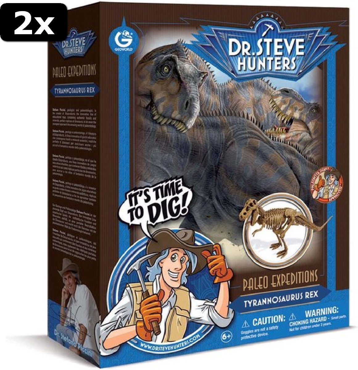 2x Paleo Expeditions - Dino Excavation Kit - Tyrannosaurus Rex