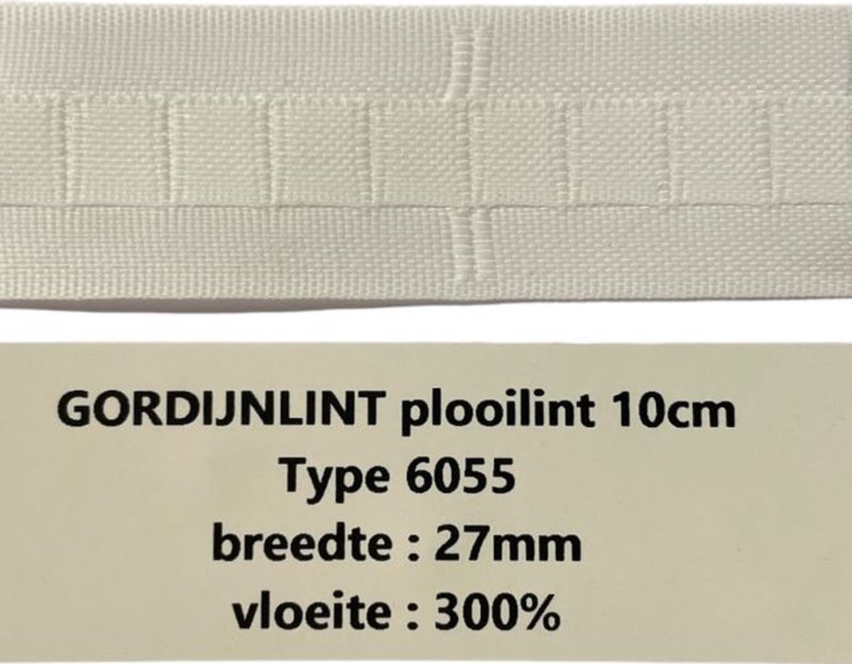   Gordijnband - Gordijnlint type 6055 - Breedte 27 mm - Prijs per 10 m