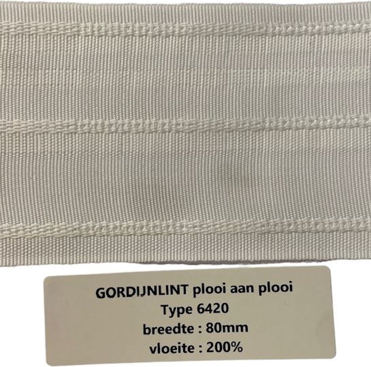   Gordijnband - Gordijnlint type 6420 - Breedte 80 mm - Prijs per 10 m
