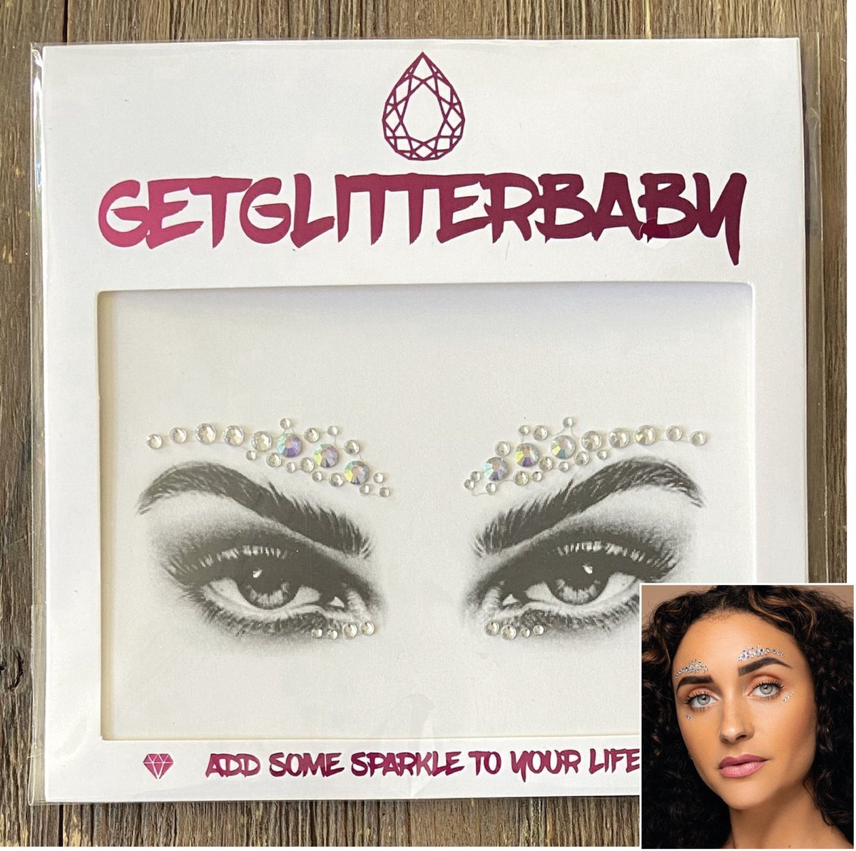 GetGlitterBaby® - Glitter Face Jewels / Festival Glitters / Strass Glitter Steentjes / Plak Diamantjes voor Gezicht / Rhinestones - Zilver / Diamond