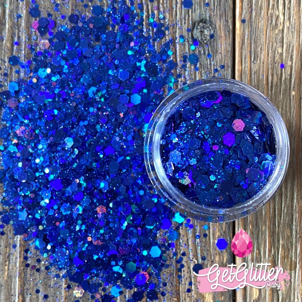 GetGlitterBaby® Chunky Festival Glitters voor Lichaam en Gezicht / Face Body Glitter - Blauw