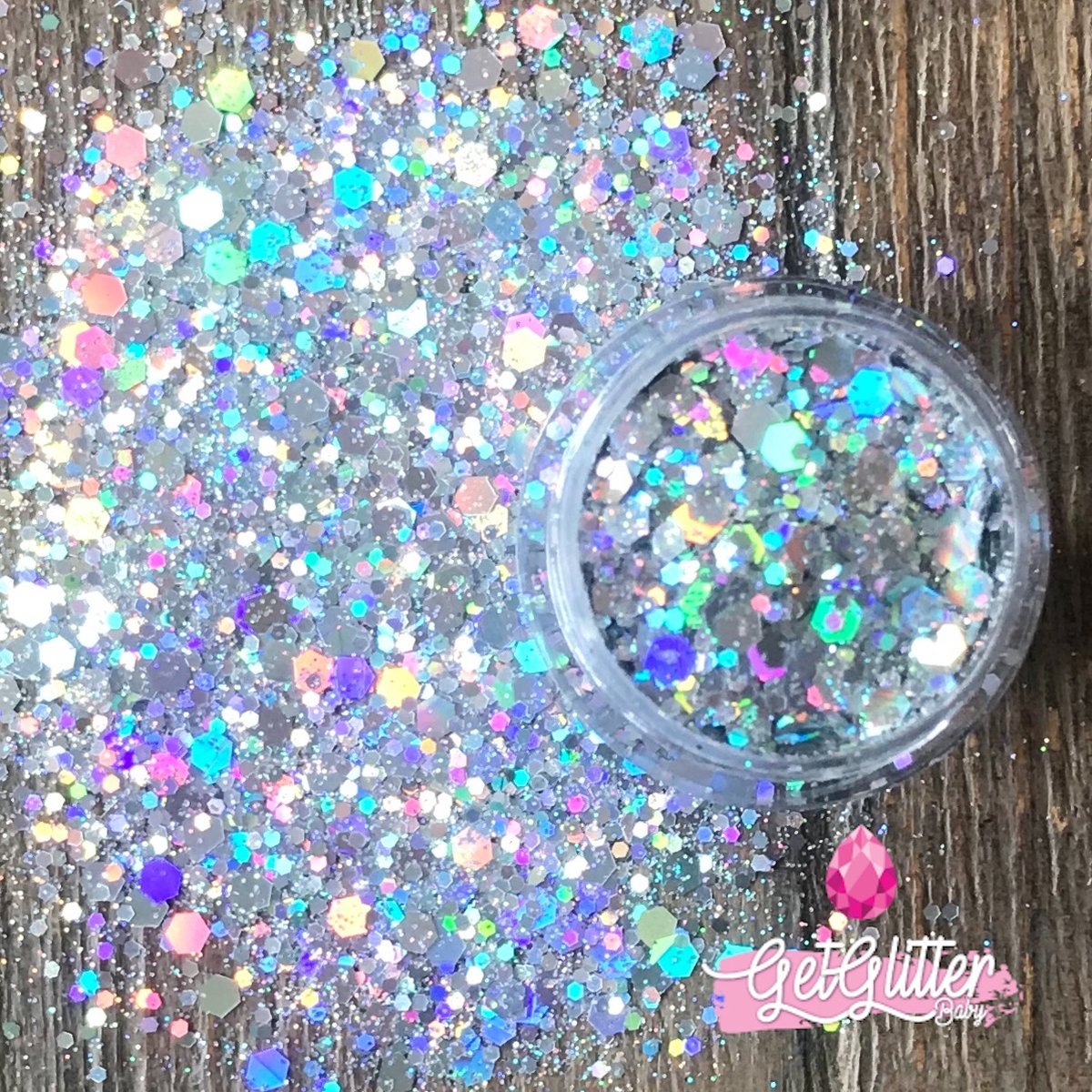 GetGlitterBaby® Chunky Festival Glitters voor Lichaam en Gezicht / Face Body Glitter - Zilver