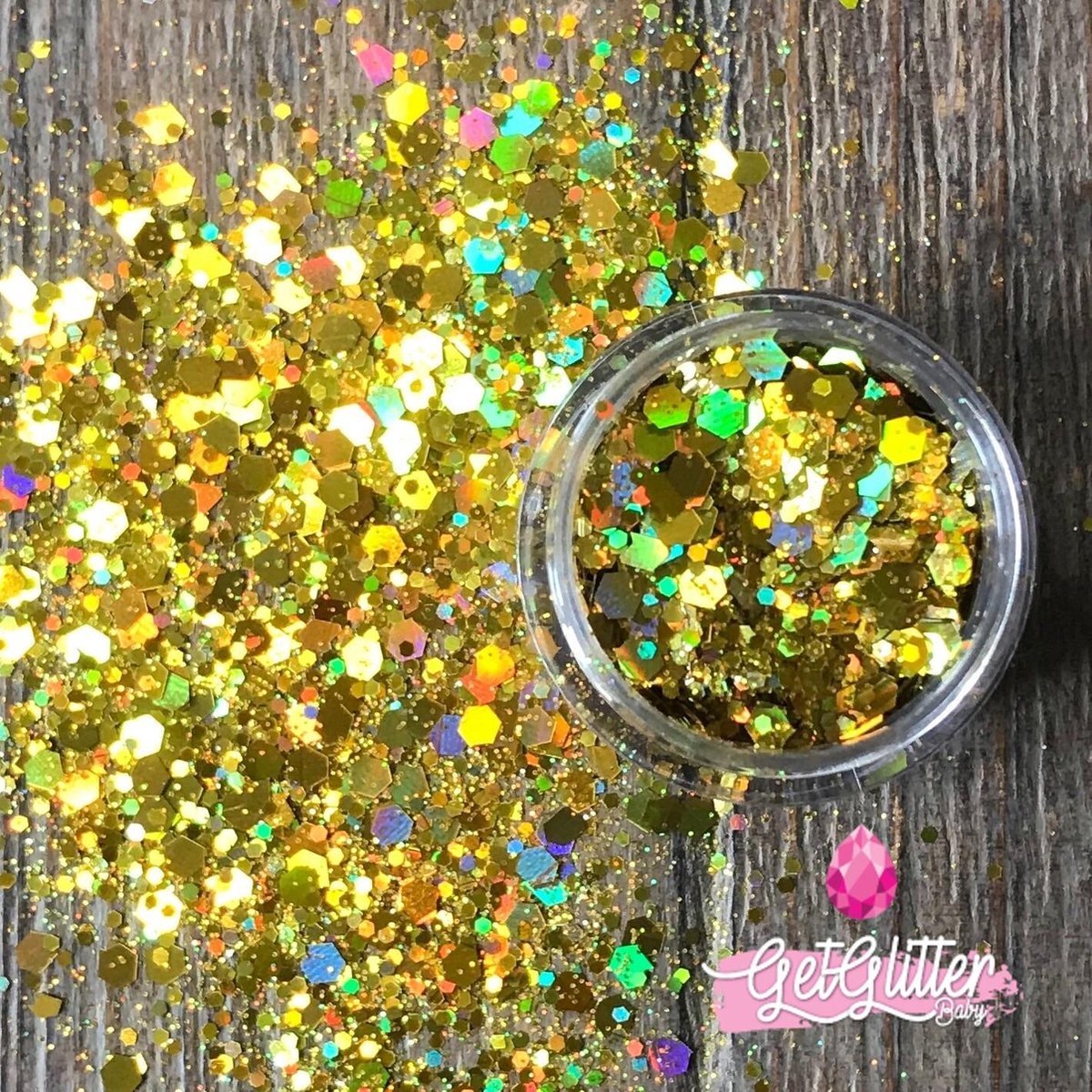 GetGlitterBaby® Chunky Festival Glitters voor Lichaam en Gezicht Face Body Glitter - Goud