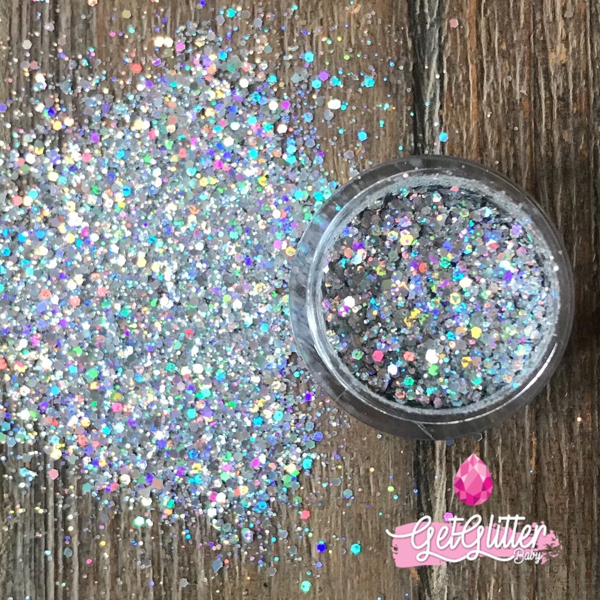 GetGlitterBaby® Poeder Festival Glitters voor Lichaam en Gezicht / Face Body Glitter - Zilver