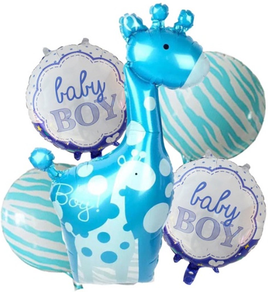 Baby Boy Set Ballonnen - 5 stuks - Jongen - Blauw - Babyshower - Kraamfeest - Geboorte - Zwanger