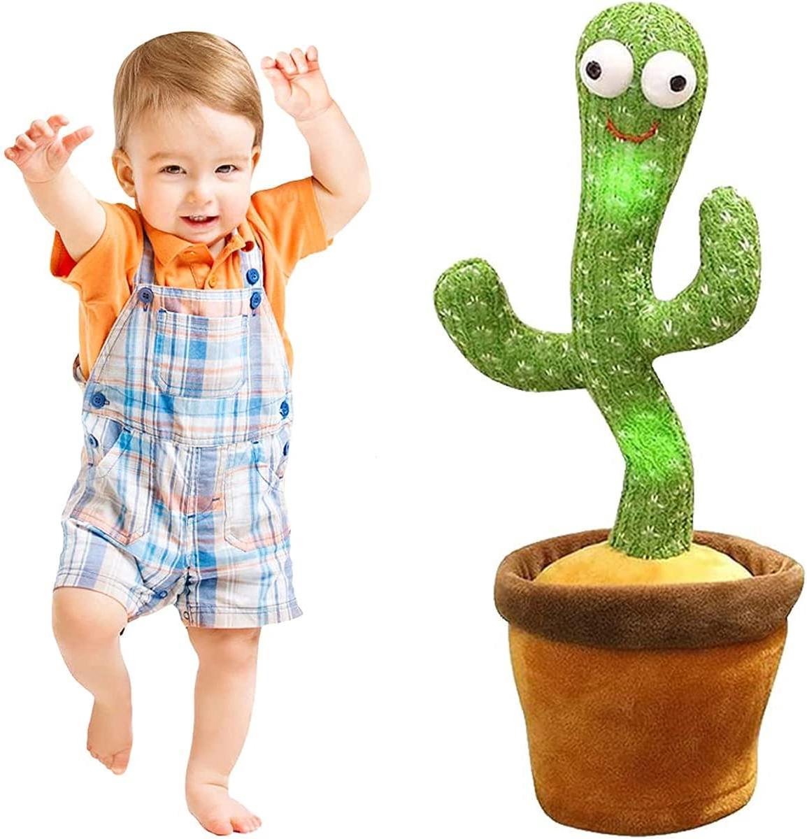  ®Sing Cactus Mimicking Toy,Funny Dancing Cactus Toy,Cactus Plush Toy,Doll Early Childhood Education Toys,Can mimic Speaking,Sing,Repeat,LED