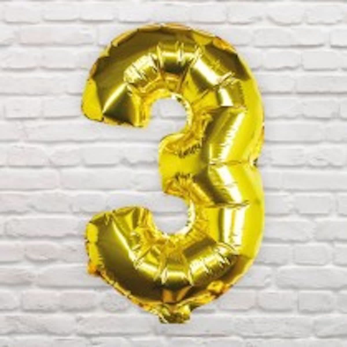 Balloon - Gold Foil Number - 3