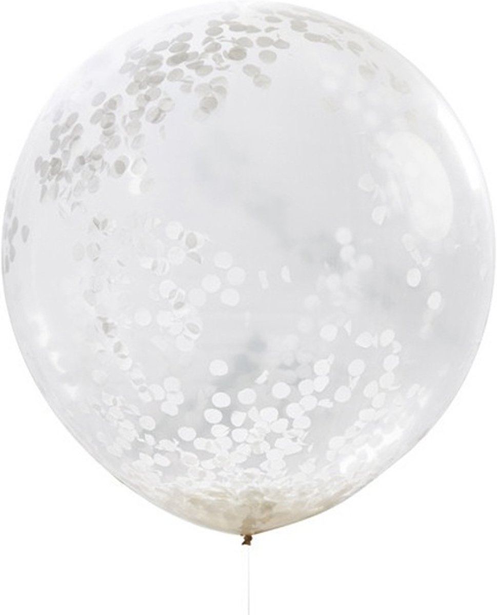 Mega Confetti Ballon Wit (3st) Beautiful Botanics Ginger Ray