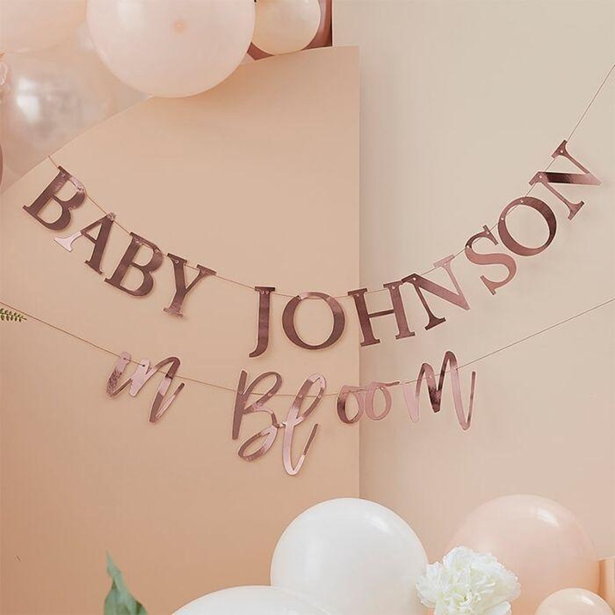 Baby in Bloom - Slinger Rose Gold - gepersonaliseerd