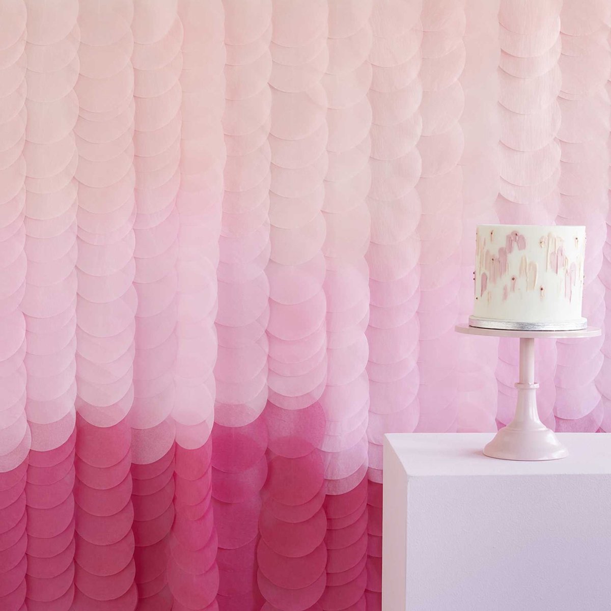 Backdrop Schijfjes Papier - Roze