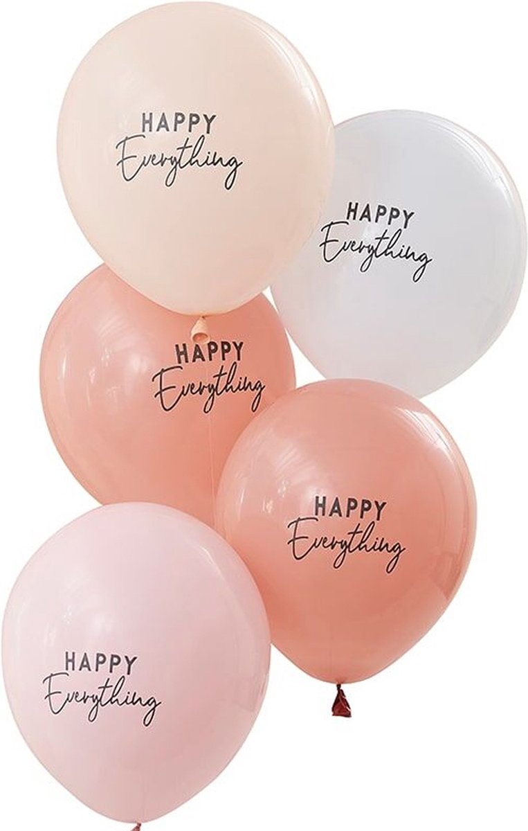 Ballonnen Happy Everything Pastel - 5 stuks