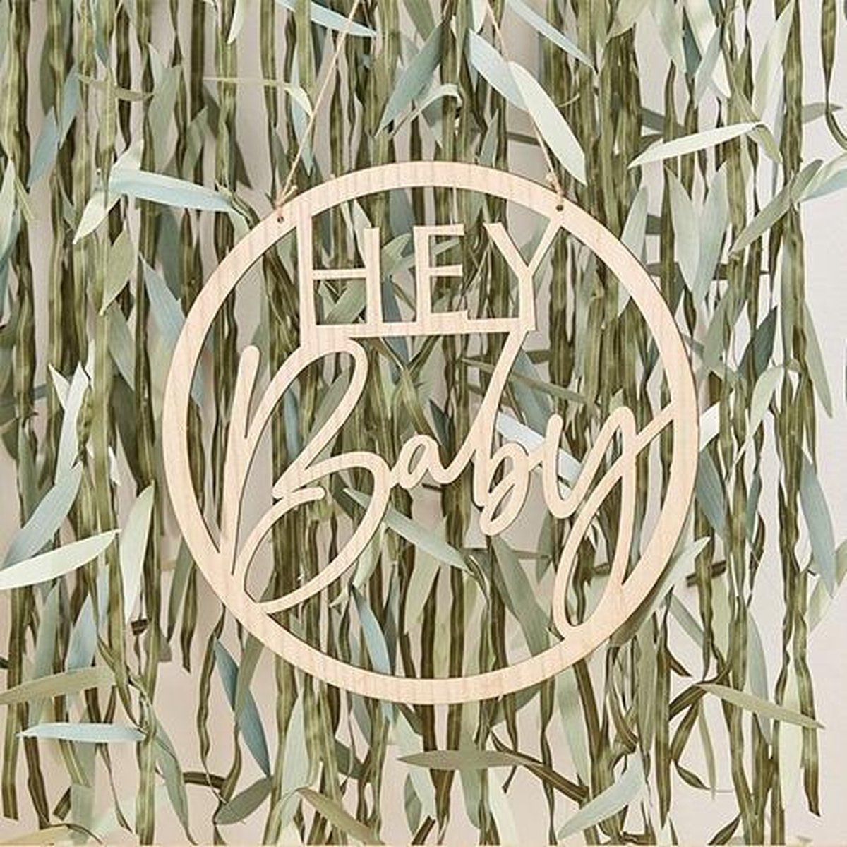 Botanical Baby - Bord hout Hey Baby