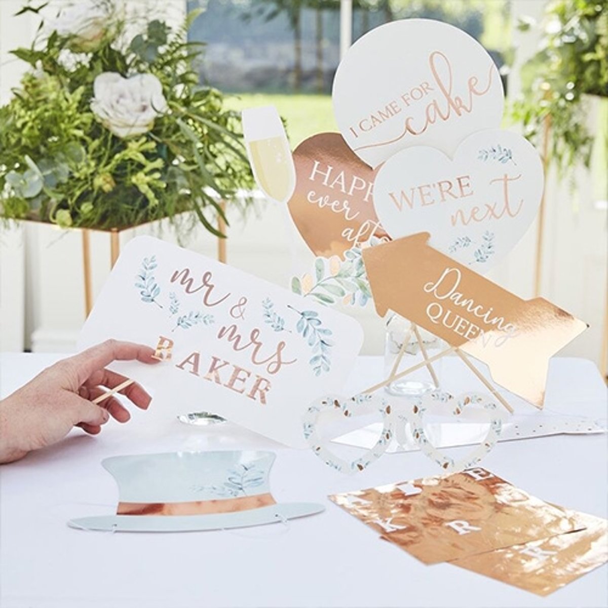 Botanical Wedding - Photobooth Props (10 stuks)