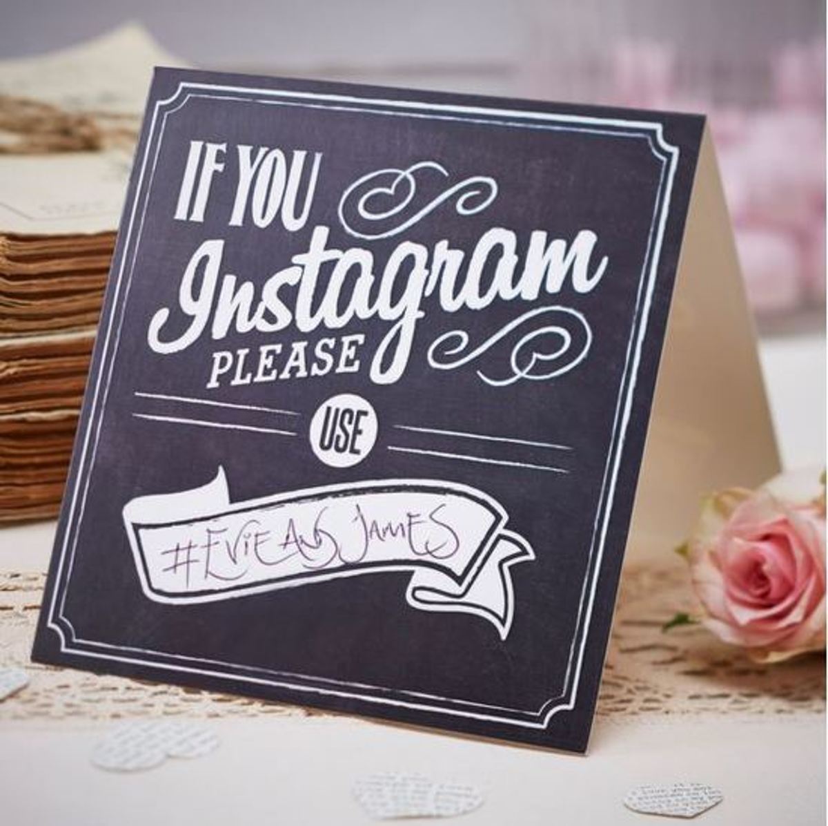 Feestdecoratie - Vintage - Instagram Sign (4 stuks)