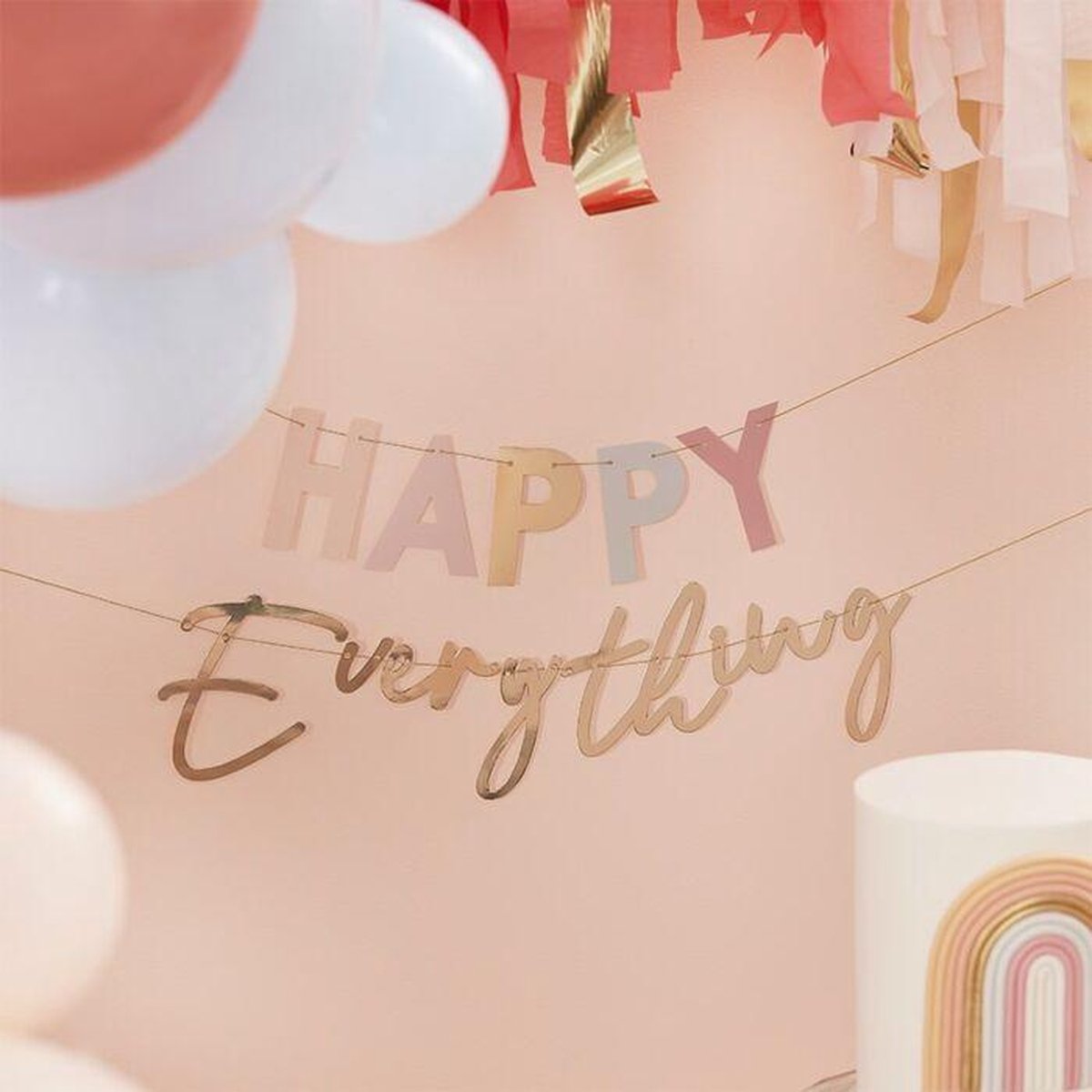 Happy Everything - Slinger Pastel en Goud 