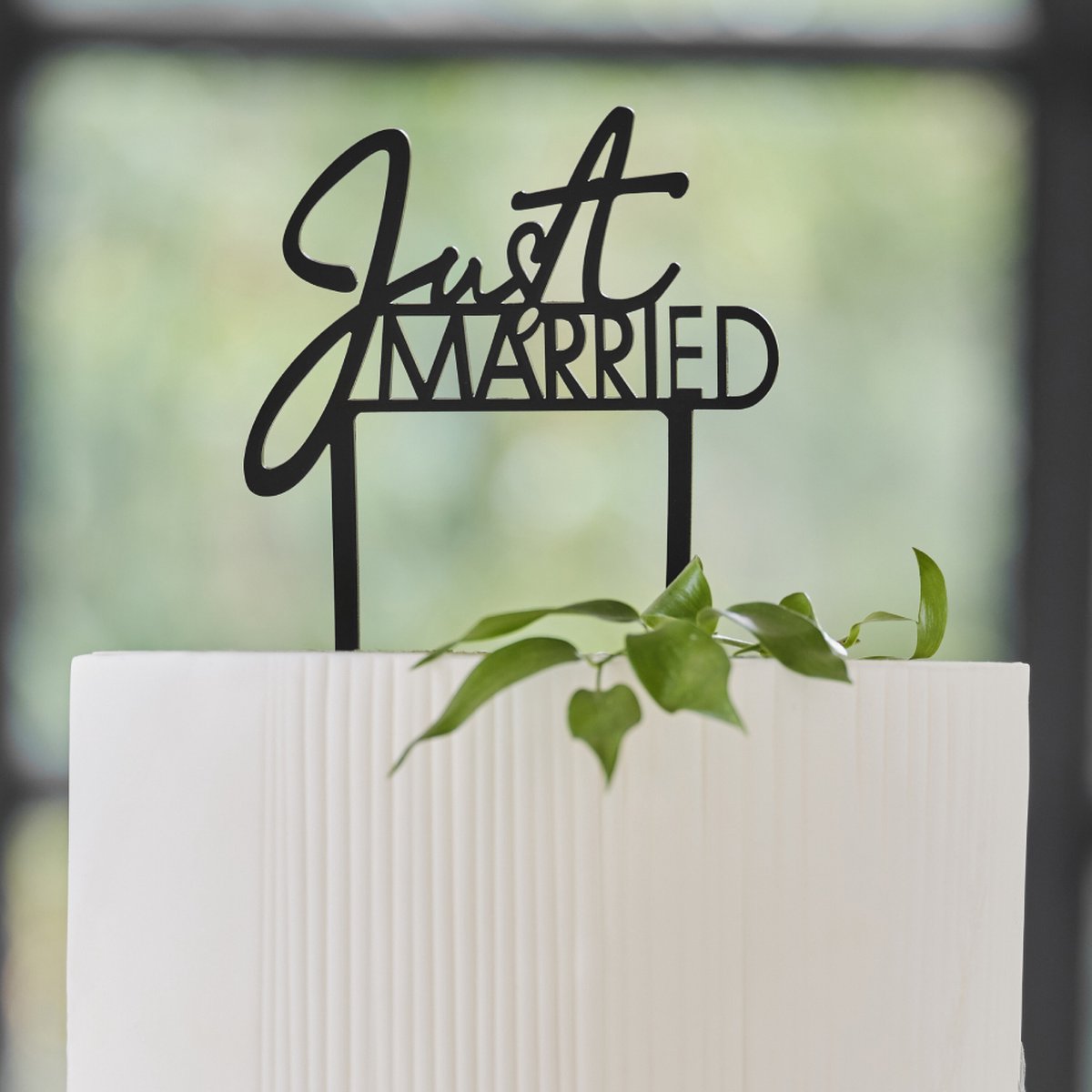 Just Married Zwart - Acryl