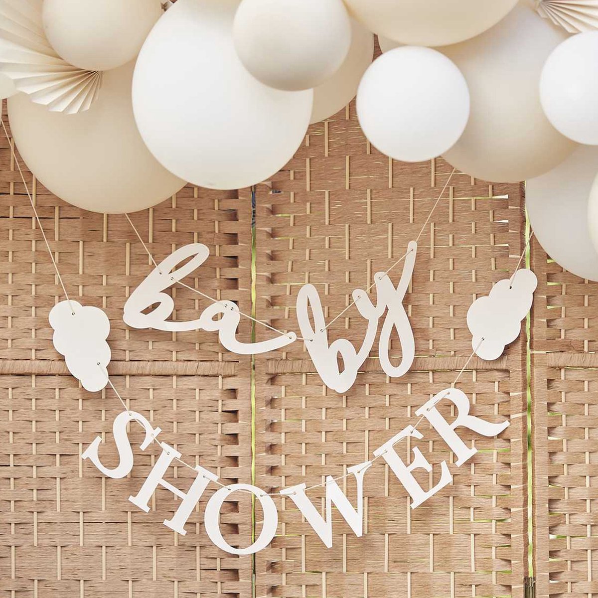 Letterbanner Baby Shower Wolk - 1.5 meter