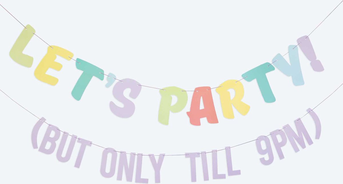 Letterbanner Lets Party Early - 2 meter