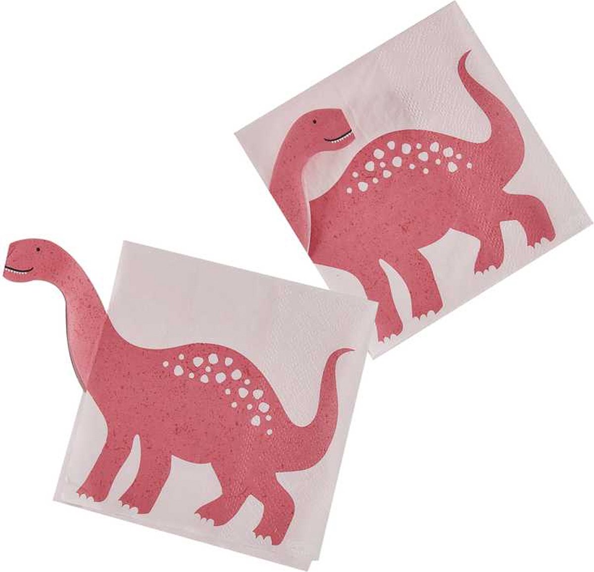 Servetten Dinosaurus Roze - 8 stuks