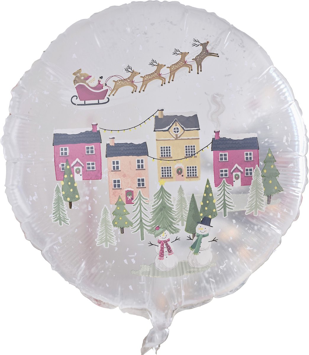 Snowglobe Folie Kerstballon - 22 inch