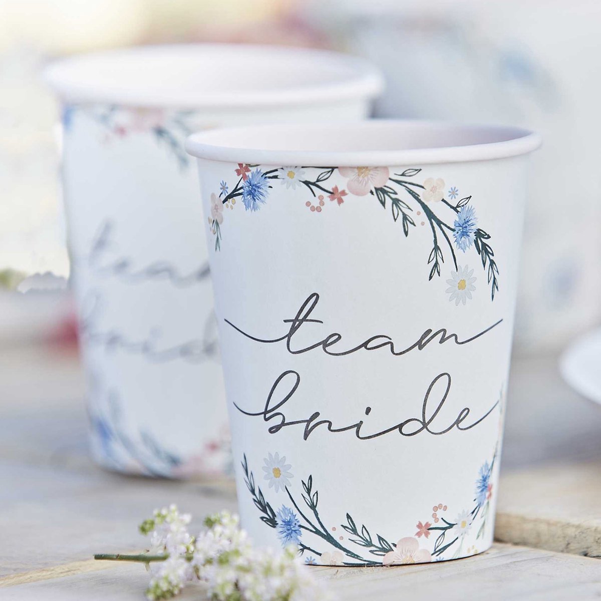 Team Bride Boho Bloemetjes - 8 stuks