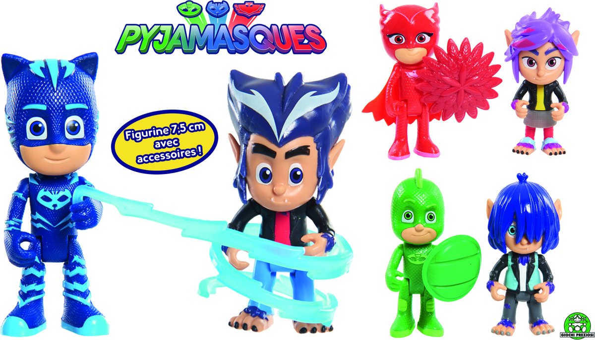 PJ Masks Pyjamahelden Blister 2 figuren 7,5 cm GEKKO & KEVIN - Speelfiguur