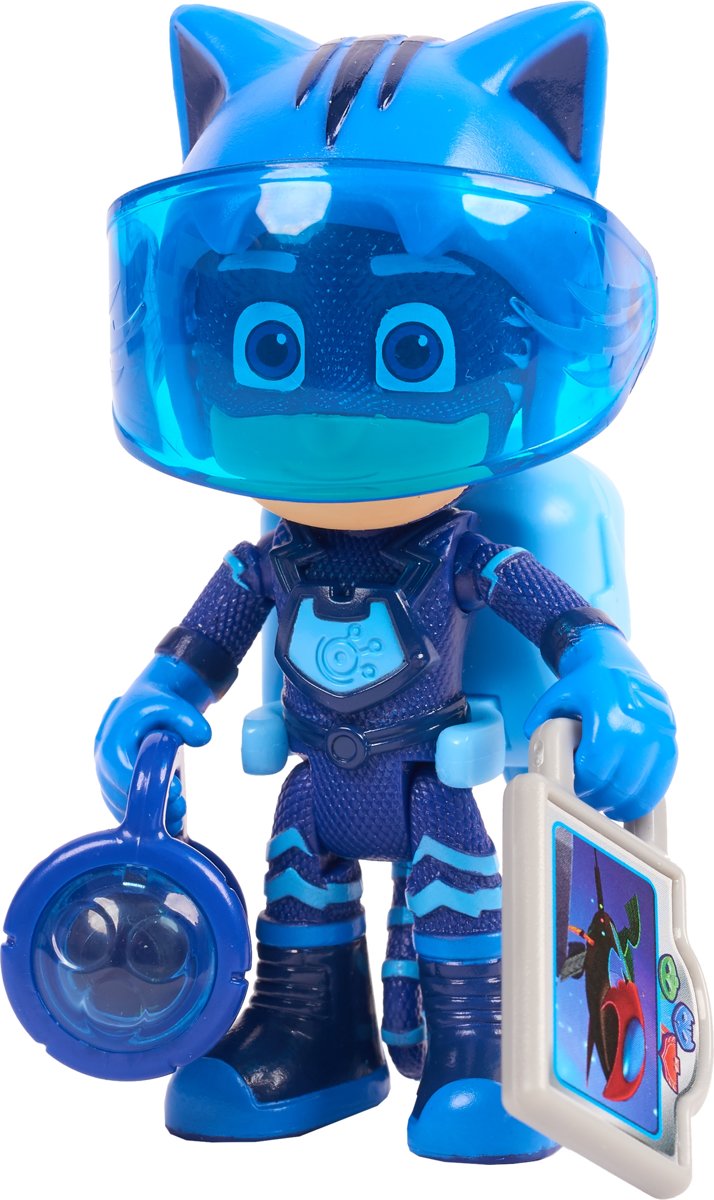 Pjmasks - Pyjamahelden Super Moon Set Figuur 7,5 cm en accessoires Catboy - Speelfiguur