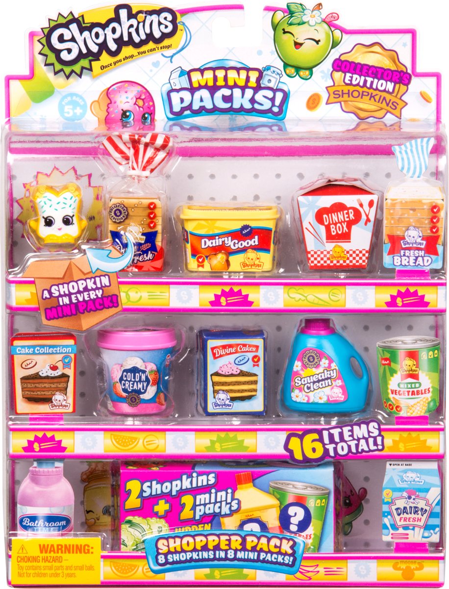 Shopkins reeks Small Mart - Shopper (8 mini packs + 8 shopkins)