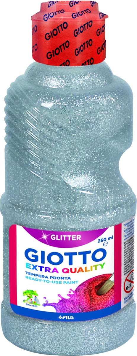 Giotto Bottle 250 ml Glitter paint Giotto silver