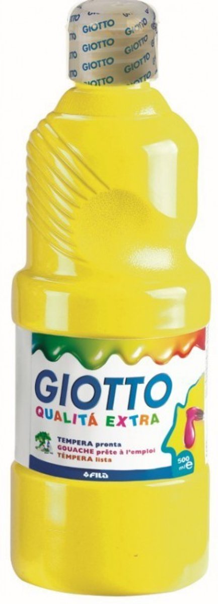 Giotto Bottle 500 ml Giotto poster paint primary yellow