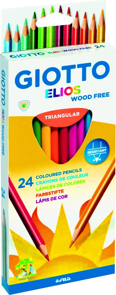 Giotto Hanging box of 24 colored pencils ELIOS TRI