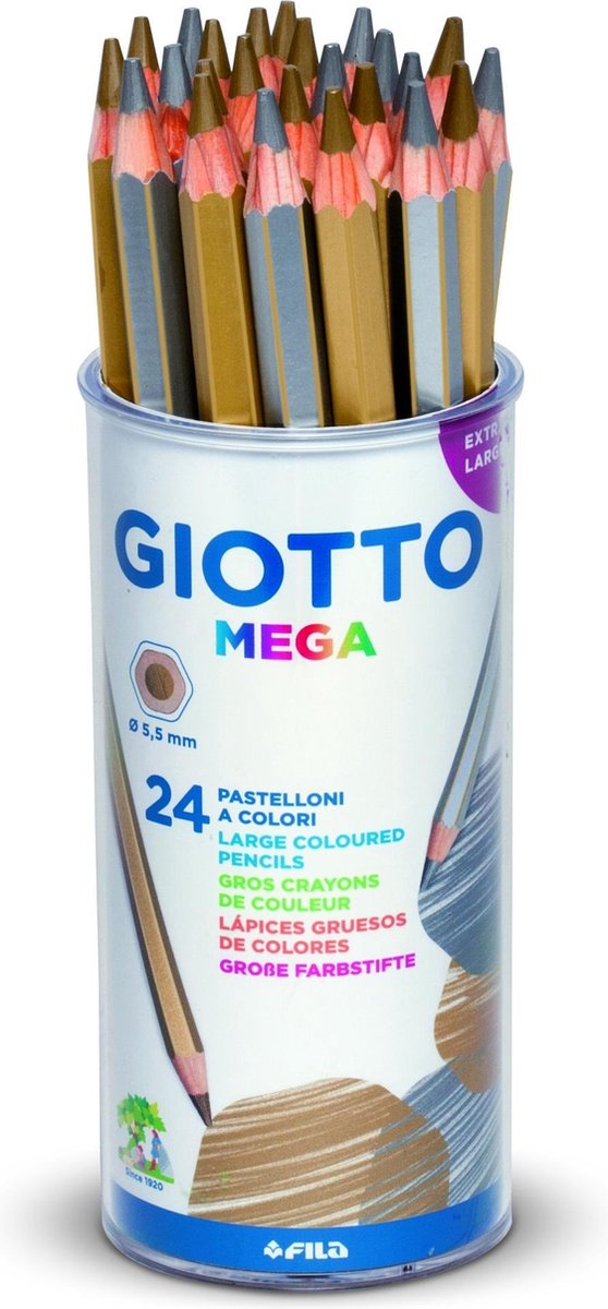 Kleurpotloden GIOTTO Mega Ziverachtig Gouden 24 Onderdelen