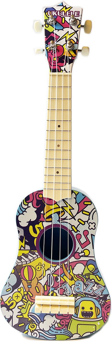 Ukulele - Speelgoedgitaar - Grafittie Guitar - 54CM